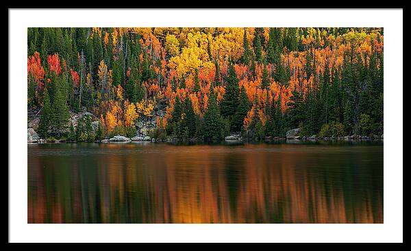 Bear Lake Autumn Reflections Colorado - Framed Print