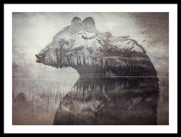 Bear Mountain Double Exposure - Framed Print