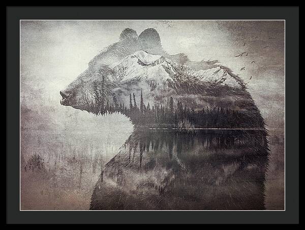 Bear Mountain Double Exposure - Framed Print