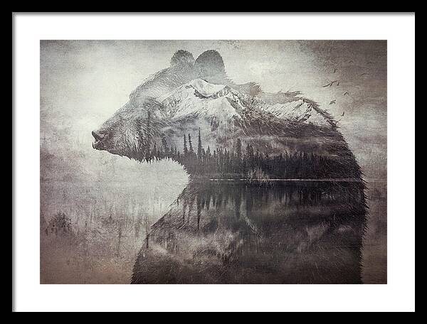 Bear Mountain Double Exposure - Framed Print