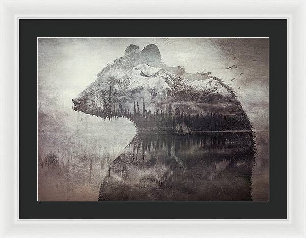 Bear Mountain Double Exposure - Framed Print