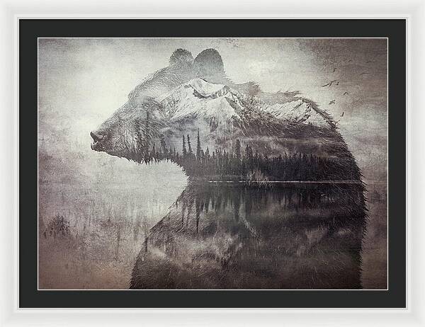 Bear Mountain Double Exposure - Framed Print