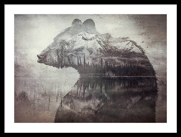 Bear Mountain Double Exposure - Framed Print