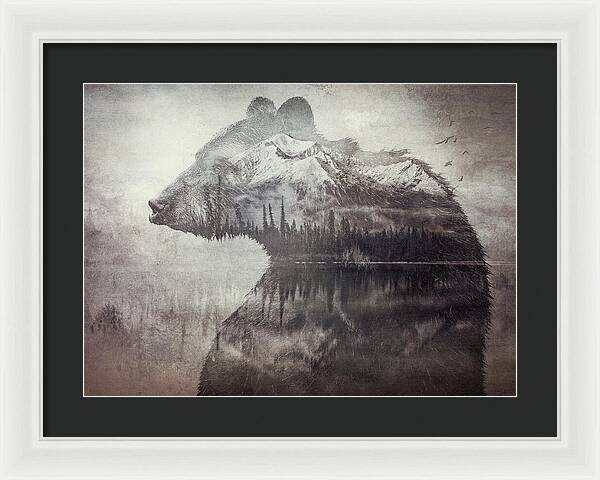 Bear Mountain Double Exposure - Framed Print