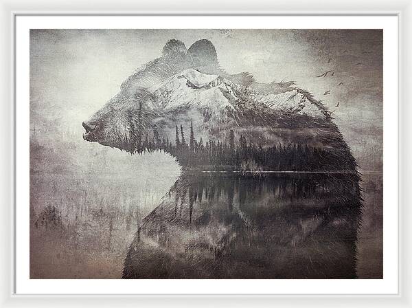 Bear Mountain Double Exposure - Framed Print