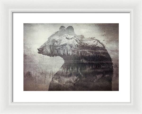 Bear Mountain Double Exposure - Framed Print