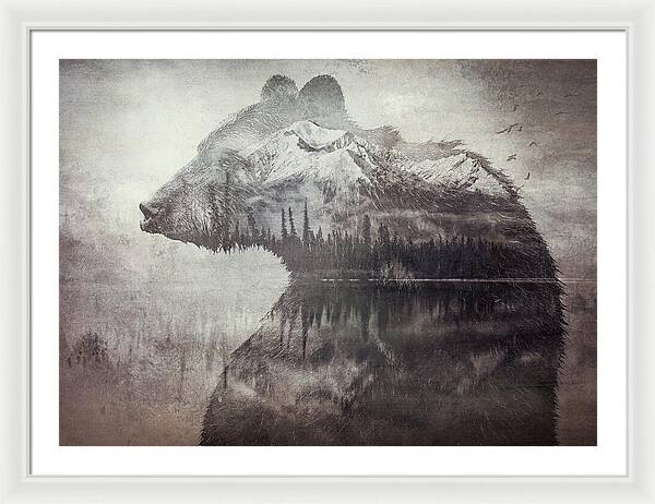 Bear Mountain Double Exposure - Framed Print