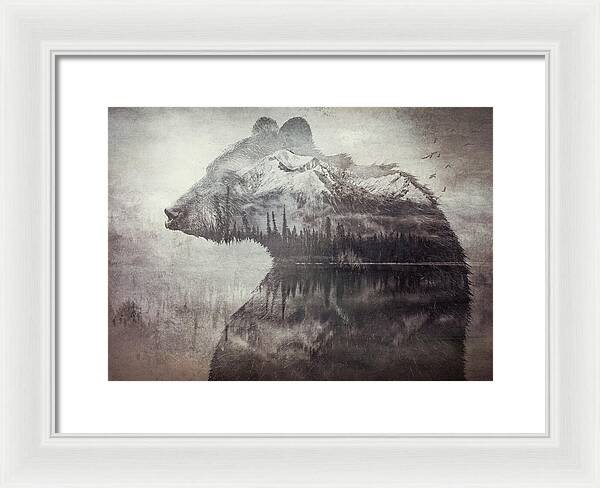 Bear Mountain Double Exposure - Framed Print