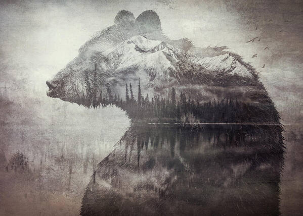 Bear Mountain Double Exposure - Art Print