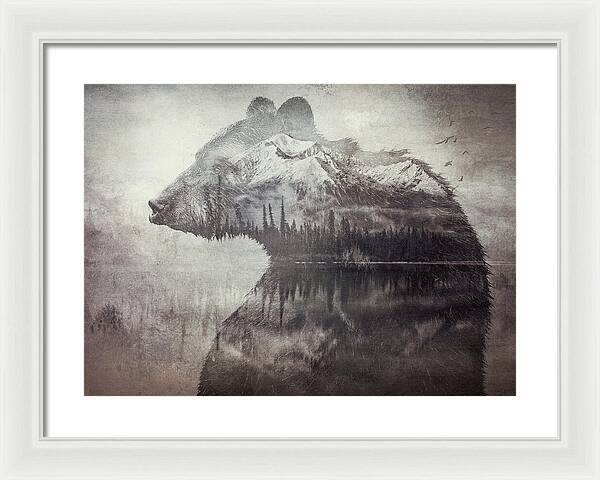 Bear Mountain Double Exposure - Framed Print