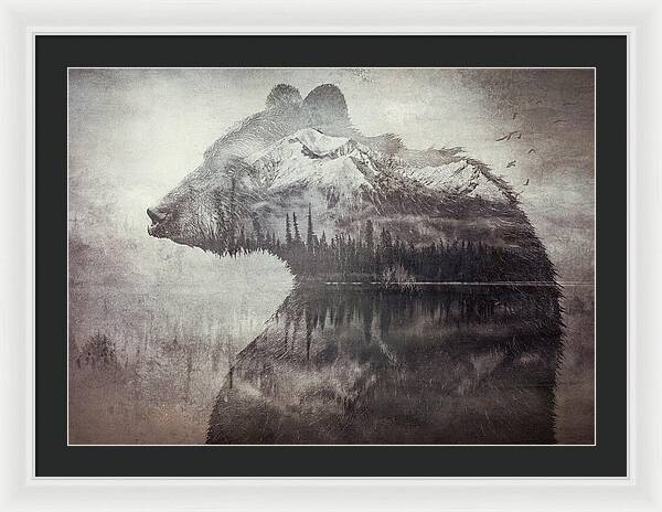 Bear Mountain Double Exposure - Framed Print