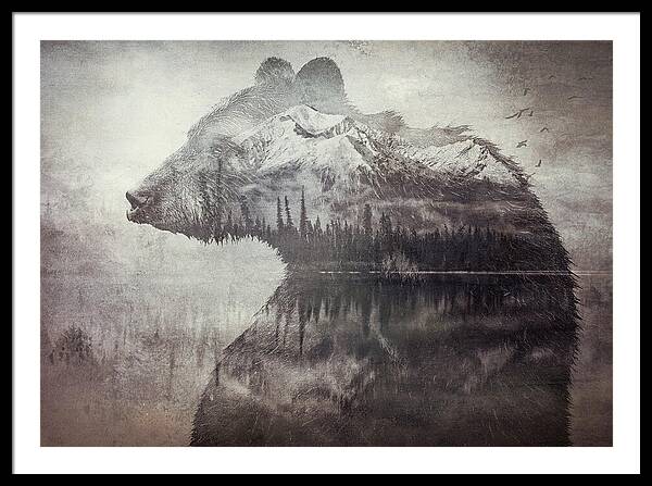 Bear Mountain Double Exposure - Framed Print