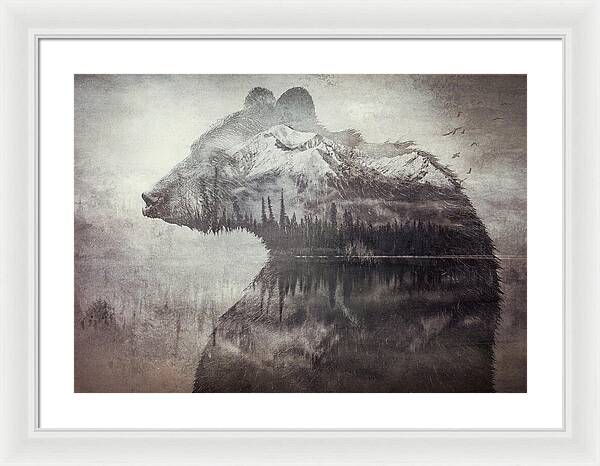 Bear Mountain Double Exposure - Framed Print