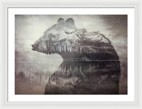 Bear Mountain Double Exposure - Framed Print