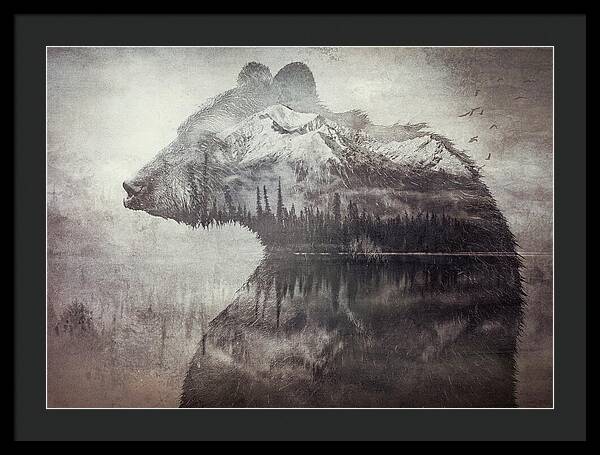 Bear Mountain Double Exposure - Framed Print