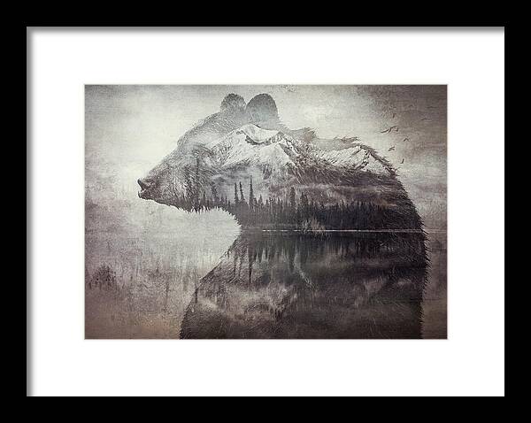 Bear Mountain Double Exposure - Framed Print