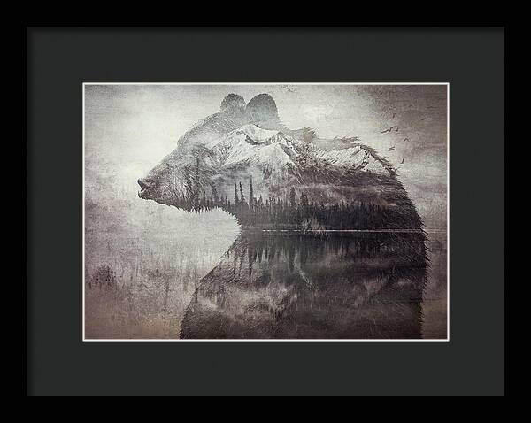 Bear Mountain Double Exposure - Framed Print