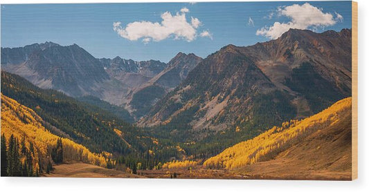 Castle Peak Overlook In Autumn - Wood Print