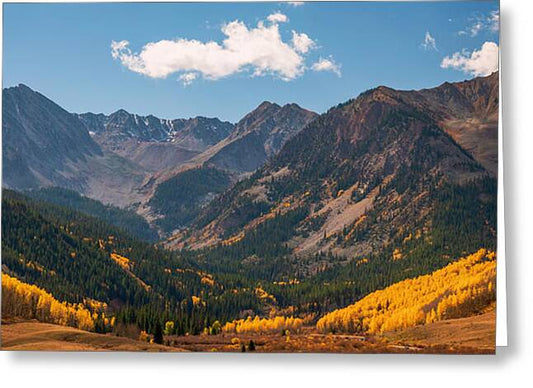 Castle Peak Overlook In Autumn - Greeting Card