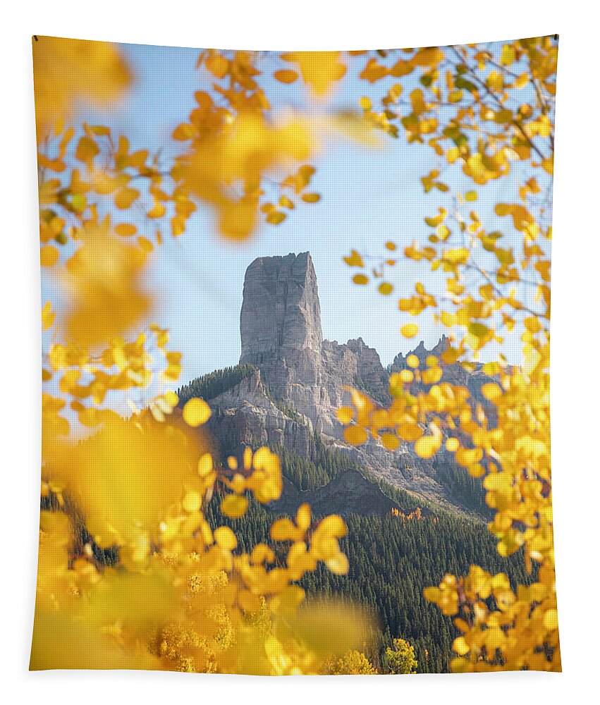 Chimeny Peak Colorado In Fall - Tapestry