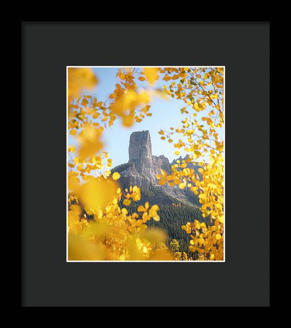 Chimeny Peak Colorado In Fall - Framed Print