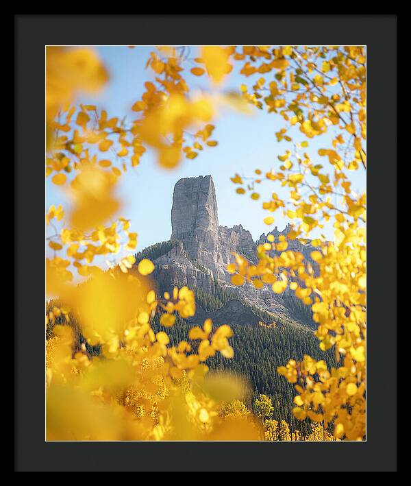 Chimeny Peak Colorado In Fall - Framed Print