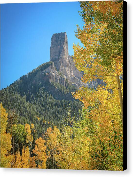 Chimney Peak Colorado In Fall - Canvas Print