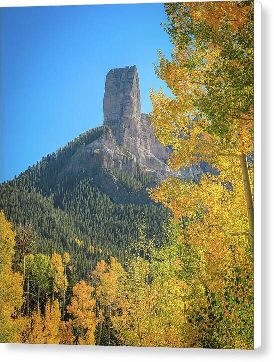 Chimney Peak Colorado In Fall - Canvas Print