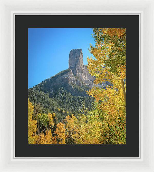 Chimney Peak Colorado In Fall - Framed Print