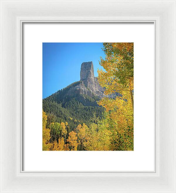 Chimney Peak Colorado In Fall - Framed Print