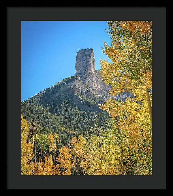 Chimney Peak Colorado In Fall - Framed Print