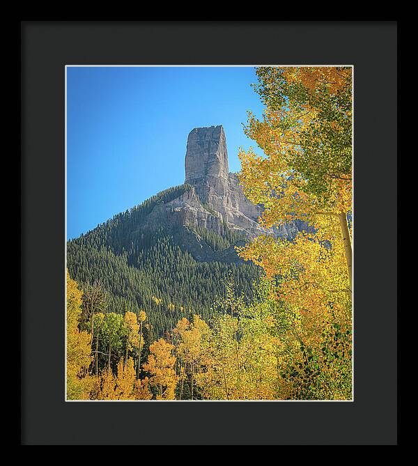 Chimney Peak Colorado In Fall - Framed Print