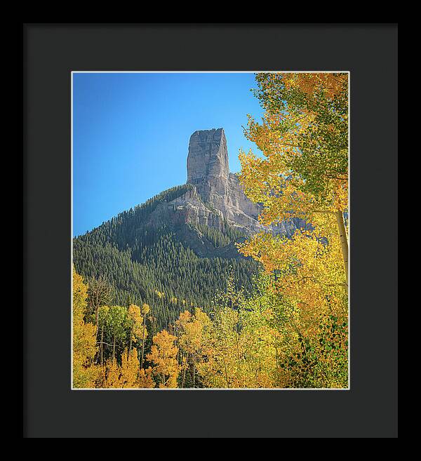 Chimney Peak Colorado In Fall - Framed Print