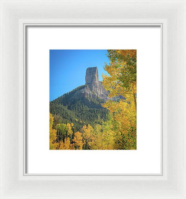 Chimney Peak Colorado In Fall - Framed Print