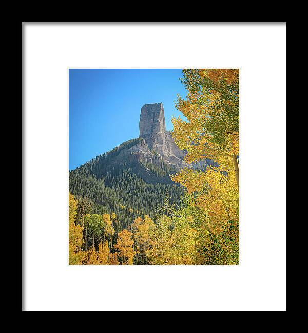 Chimney Peak Colorado In Fall - Framed Print