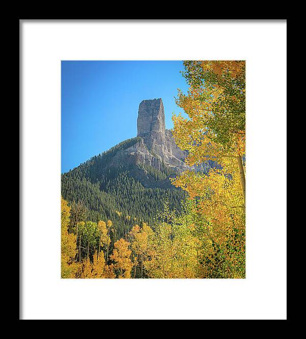 Chimney Peak Colorado In Fall - Framed Print