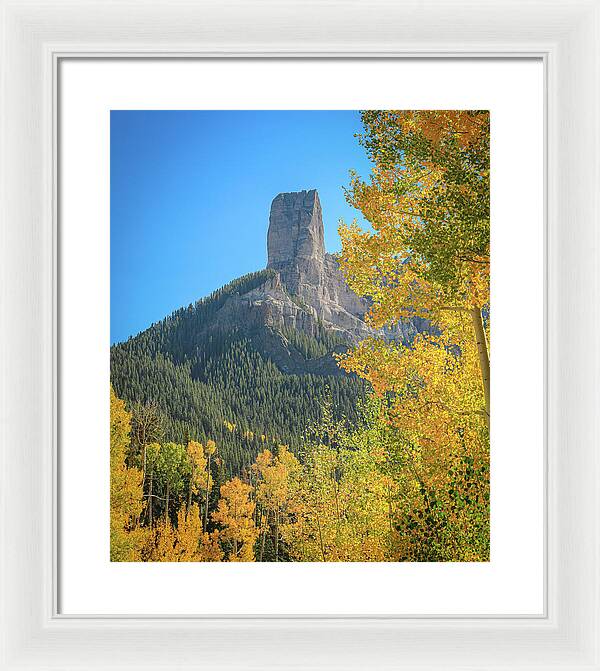 Chimney Peak Colorado In Fall - Framed Print