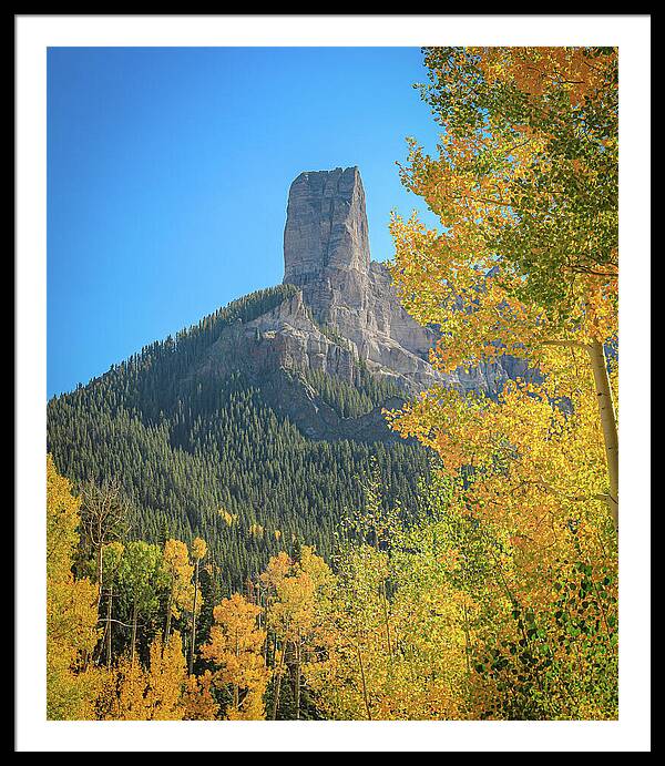 Chimney Peak Colorado In Fall - Framed Print