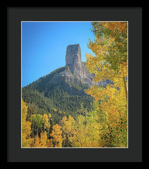 Chimney Peak Colorado In Fall - Framed Print