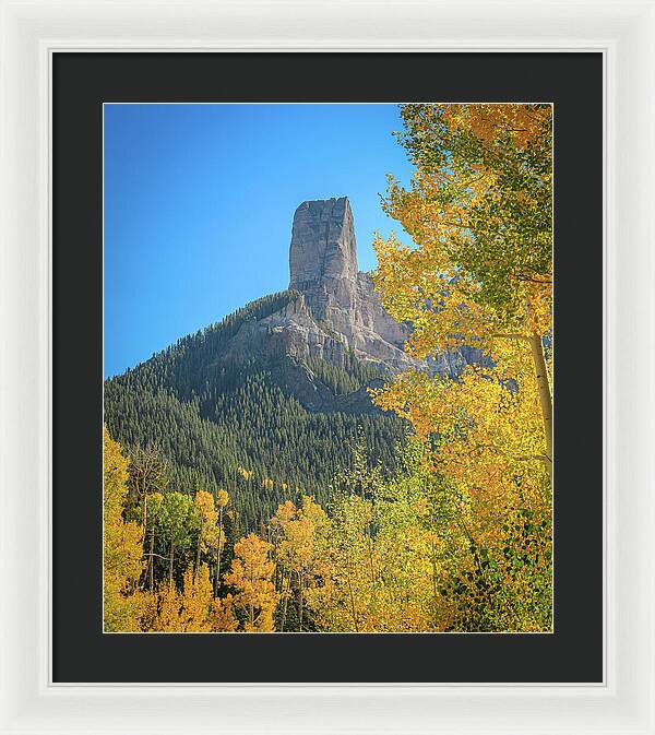 Chimney Peak Colorado In Fall - Framed Print