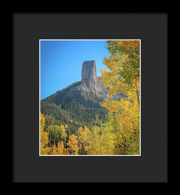 Chimney Peak Colorado In Fall - Framed Print