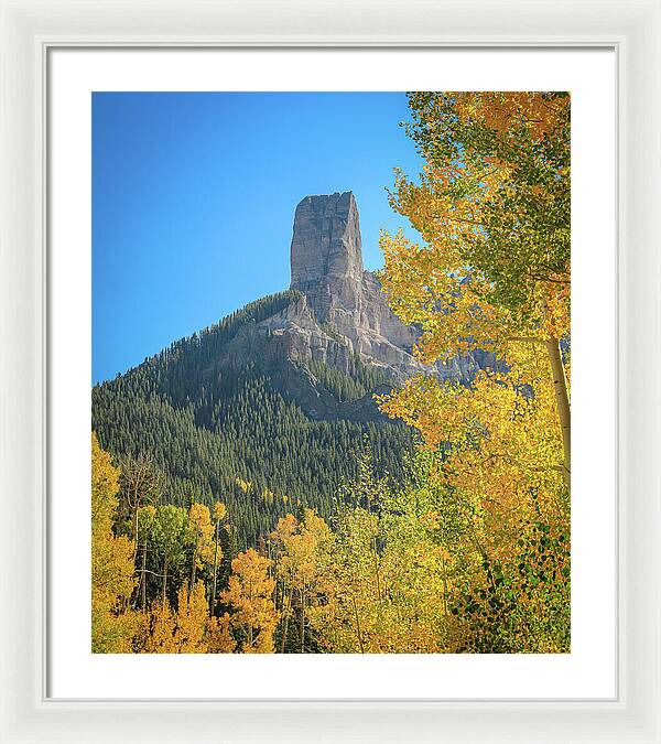 Chimney Peak Colorado In Fall - Framed Print