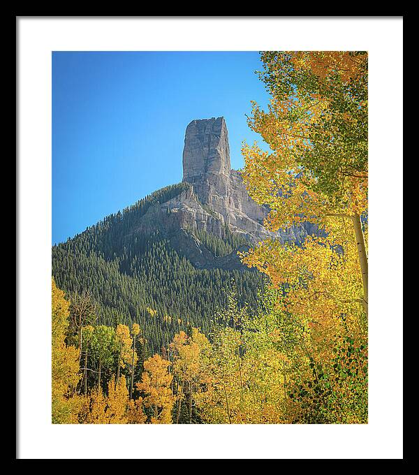 Chimney Peak Colorado In Fall - Framed Print