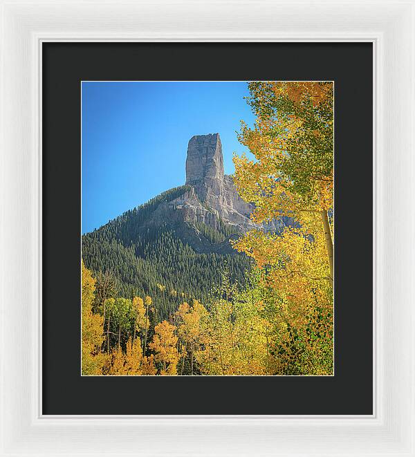 Chimney Peak Colorado In Fall - Framed Print