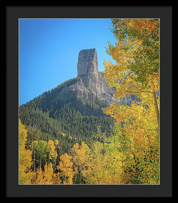 Chimney Peak Colorado In Fall - Framed Print