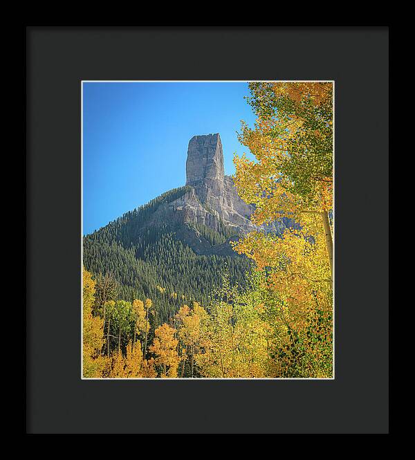 Chimney Peak Colorado In Fall - Framed Print