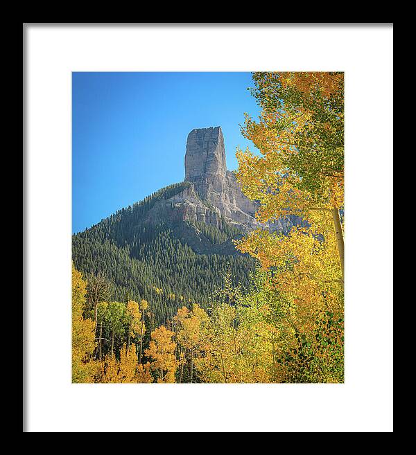 Chimney Peak Colorado In Fall - Framed Print