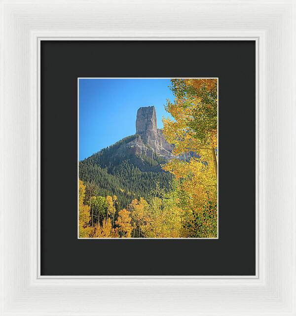 Chimney Peak Colorado In Fall - Framed Print