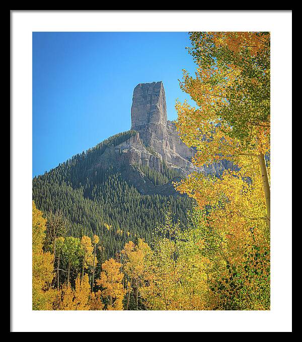 Chimney Peak Colorado In Fall - Framed Print