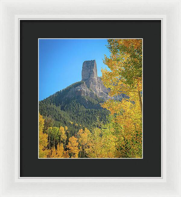 Chimney Peak Colorado In Fall - Framed Print